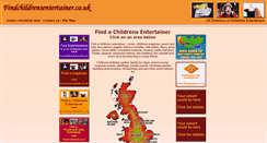 Desktop Screenshot of findchildrensentertainer.co.uk